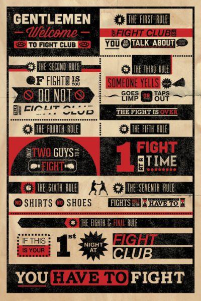 POSTER E2 FIGHT CLUB RULES INF