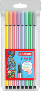 Viltpliiatsid Stabilo Pen 68 , pastelltoonid, 8 värvi pakis