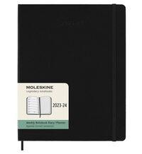 Moleskine 18m (07.23-2024) Weekly Notebook, XLarge, black, hard cover